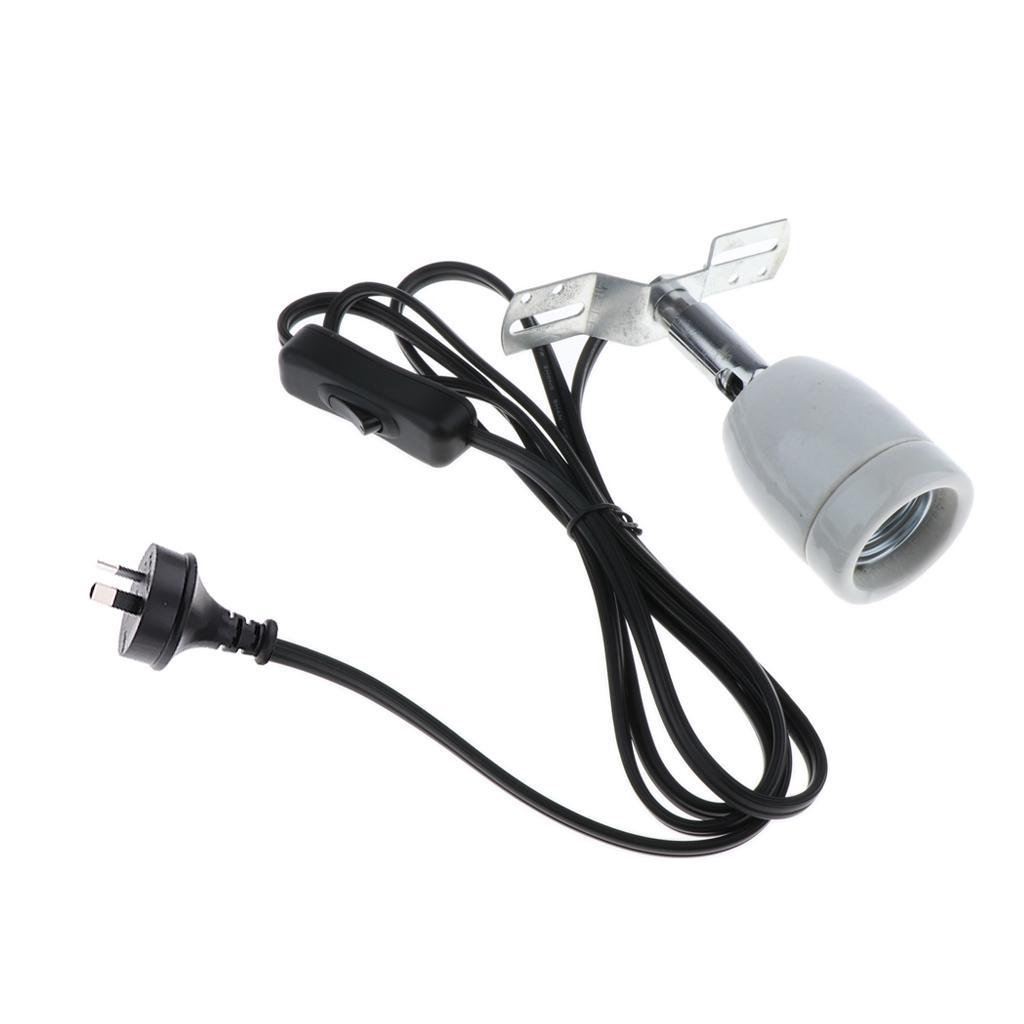 1pcs Reptile Ceramic Heat Lamp Heating Bulb Holder Stand for Reptile Habitat