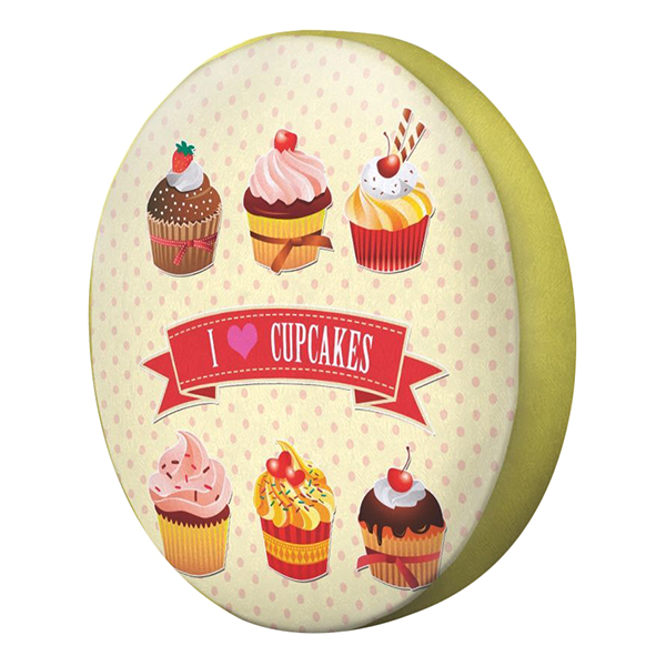 Gối Ôm Tròn I Love Cupcakes GOFO004