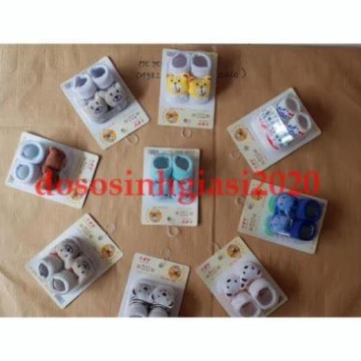 Vớ cho bé-Set 3 đôi vớ sơ sinh/ tất sơ sinh 3D xù size 0-12 tháng