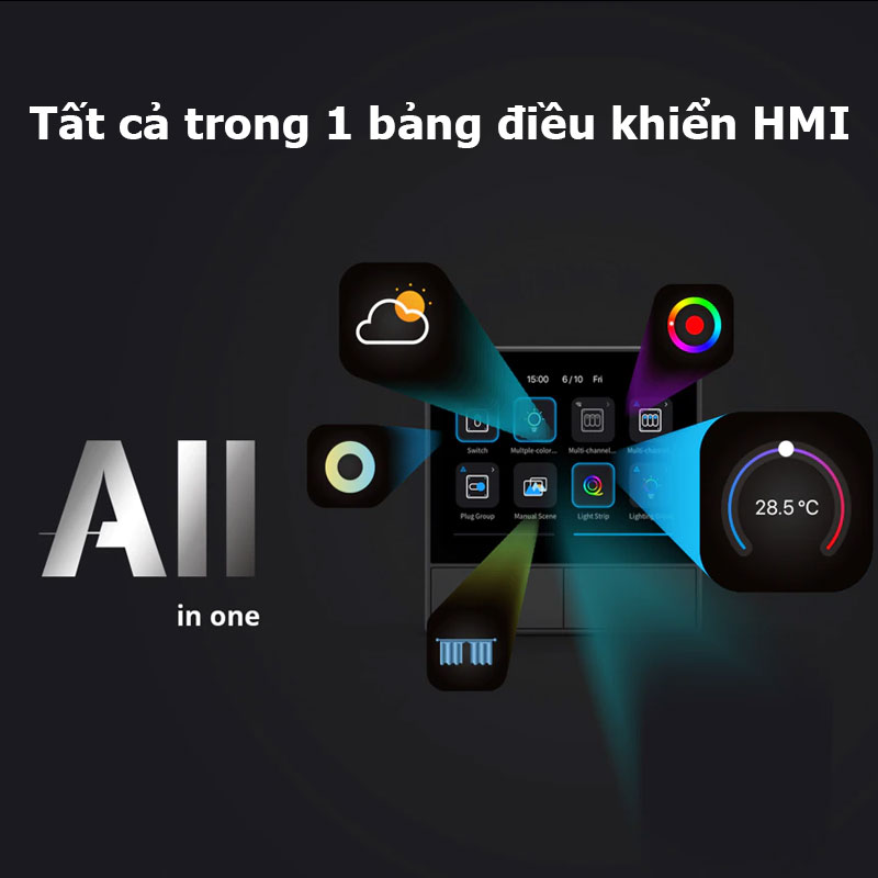 Bảng điều khiển trung tâm SONOFF NSPanel US công tắc thông minh màn hình cảm ứng HMI gắn âm tường kết nối wifi