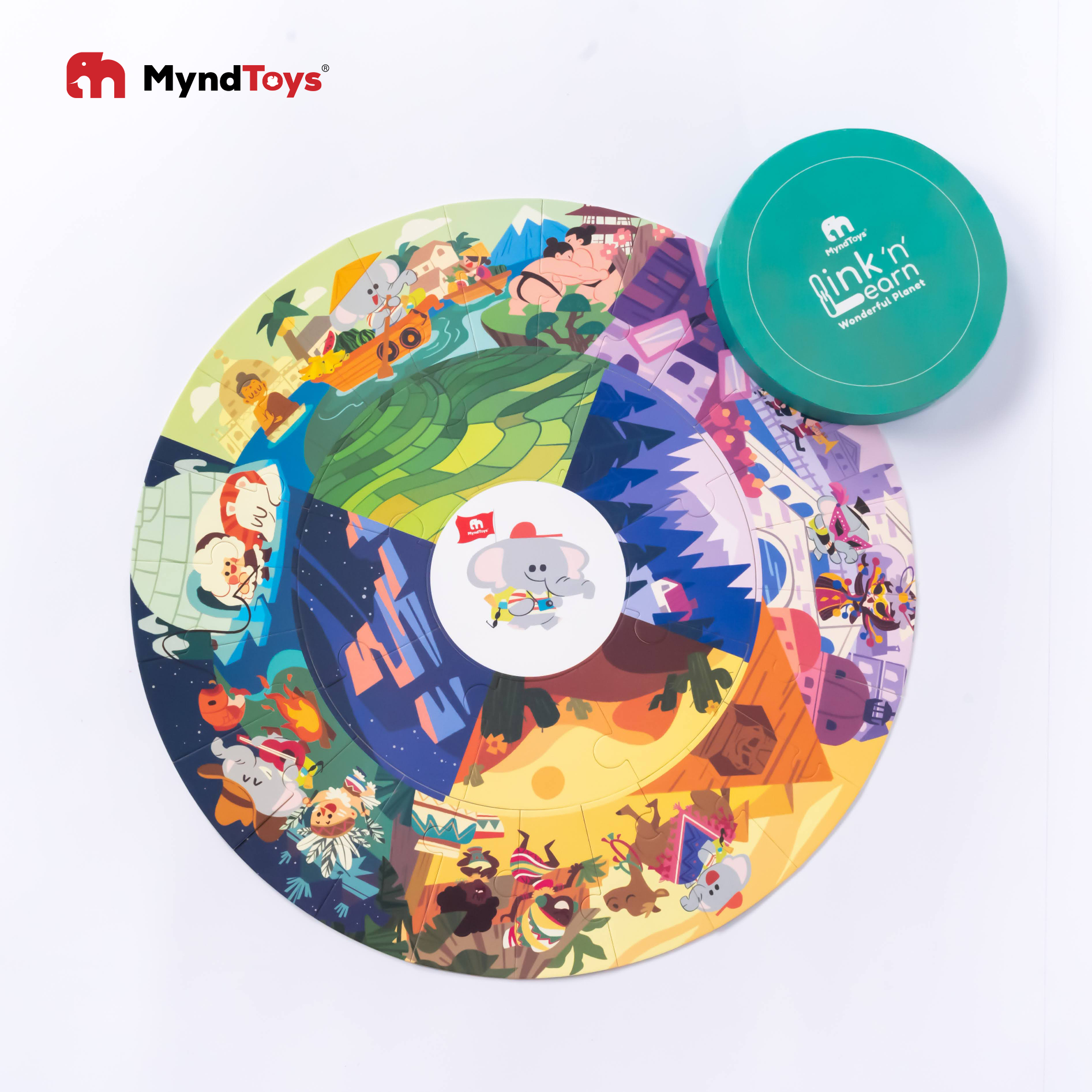 Đồ Chơi Giáo Dục, Bộ Xếp Hình Myndtoys Link ‘n’ Learn - Wonderful Planet - Dành Cho Bé Trên 3 Tuổi