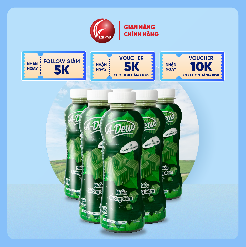 Nước Sương Sâm A Dew Chai 450ml - Thùng 24 Chai