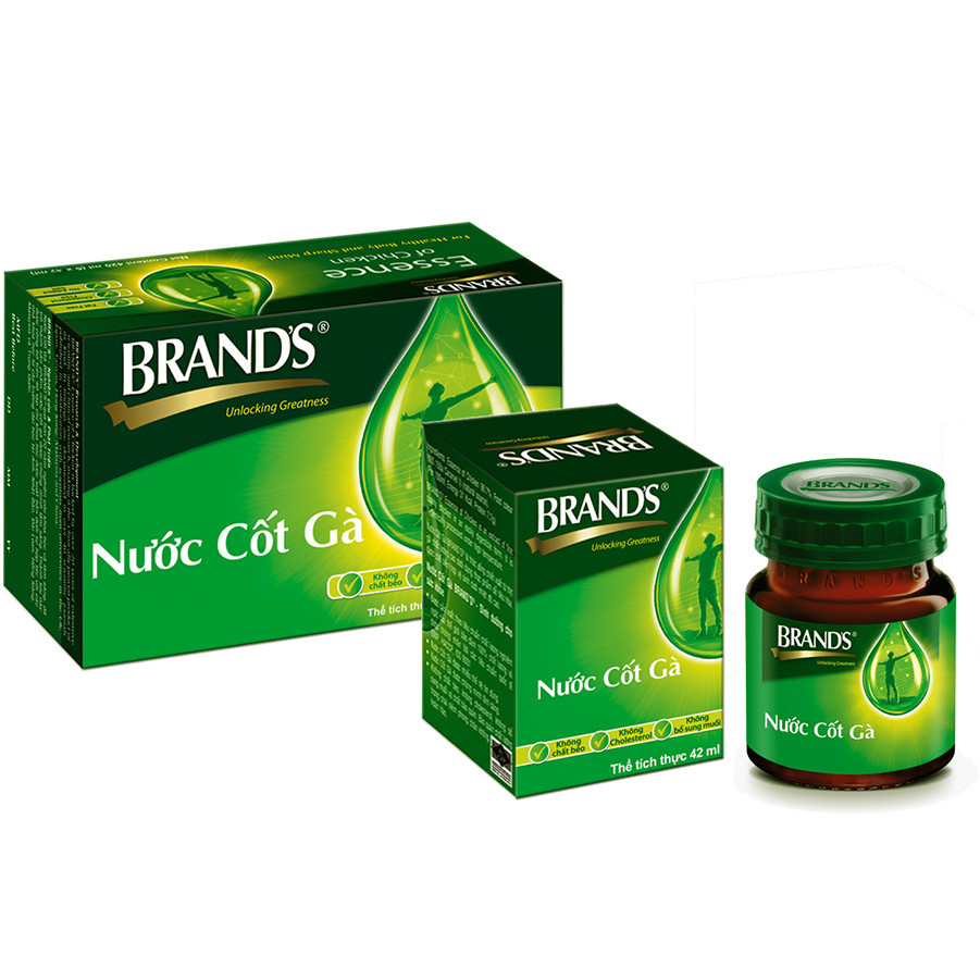 Thực Phẩm Chức Năng Hộp 6 Hũ Nước Cốt Gà Brand's (42ml)