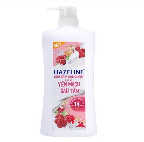Combo 2 Sữa Tắm HAZELINE Sáng Mịn Hương Yến Mạch DâuTằm 670g