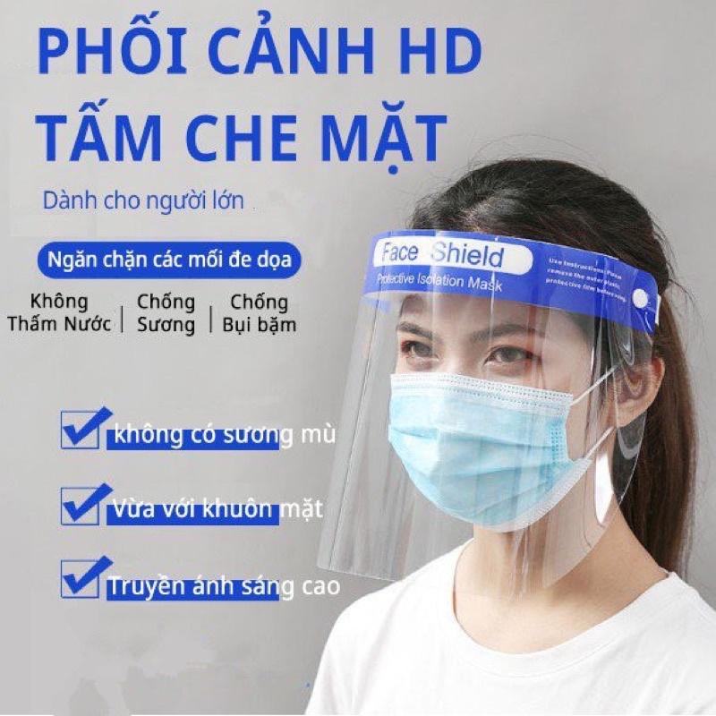 Face Shield Kính Chống Giọt Bắn Bảo Hộ Chống Dịch - CẢ BỘ GỒM KÍNH VÀ GỌNG KÍNH NHƯ HÌNH