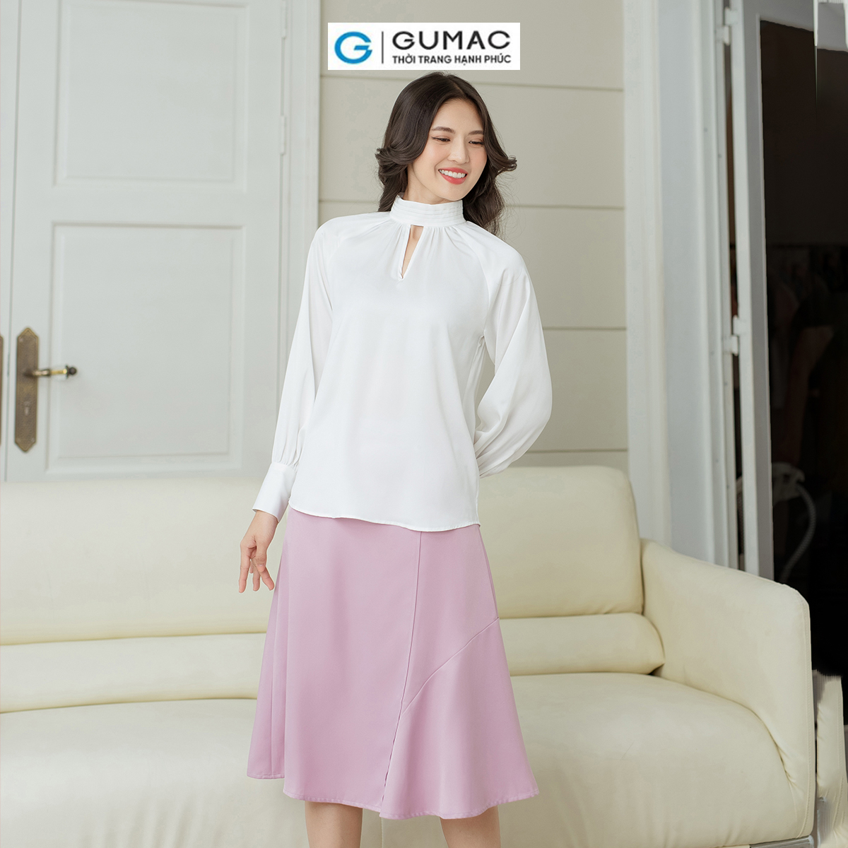 Áo kiểu cổ lọ GUMAC AD08013