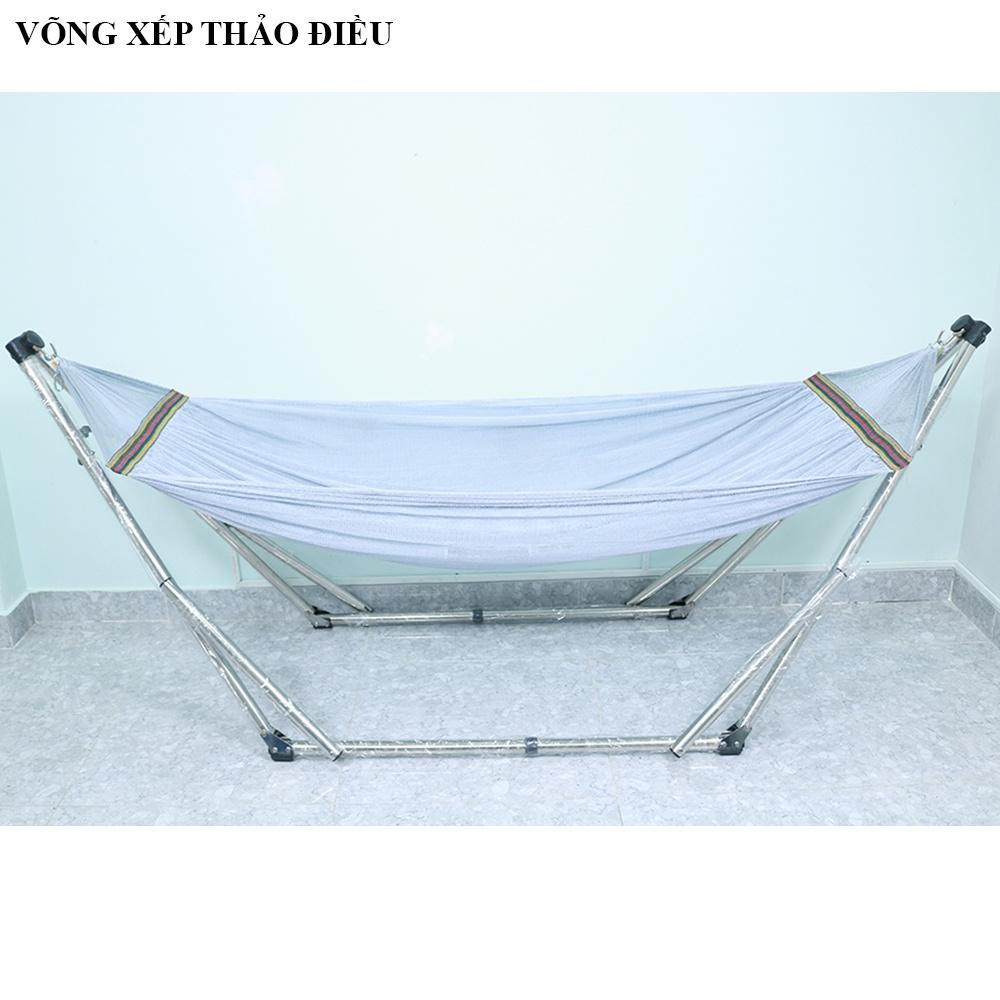 Khung Võng xếp tròn inox VIP phi 32 phiên bản 2022 thương hiệu Võng Xếp Thảo Điều - kv12