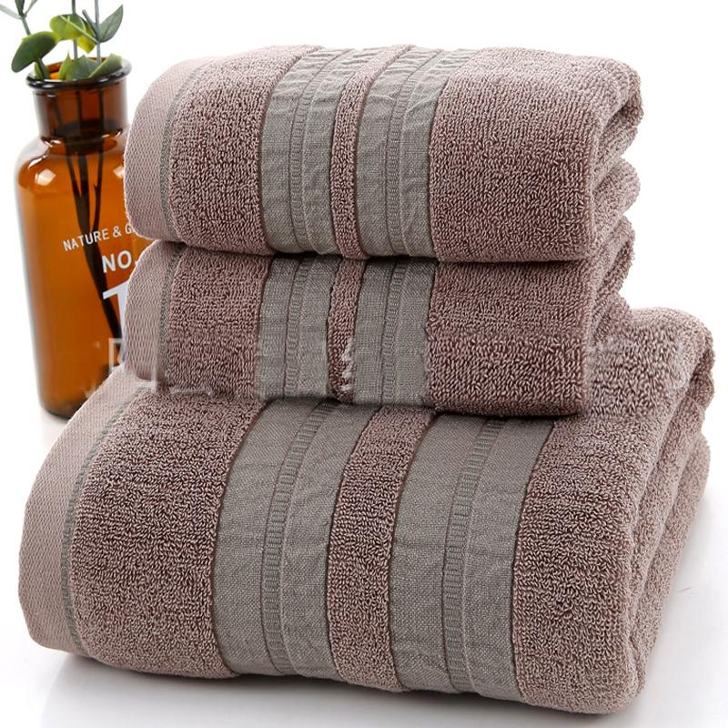 Set 3 Khăn siêu thấm chất liệu 100 cotton,1 khăn tắm lớn 70x140 + 2 khăn mặt 34x75- 207