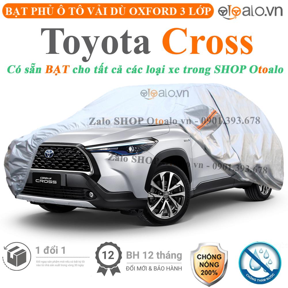 Bạt che phủ xe ô tô Toyota Cross vải dù 3 lớp CAO CẤP BPXOT - OTOALO