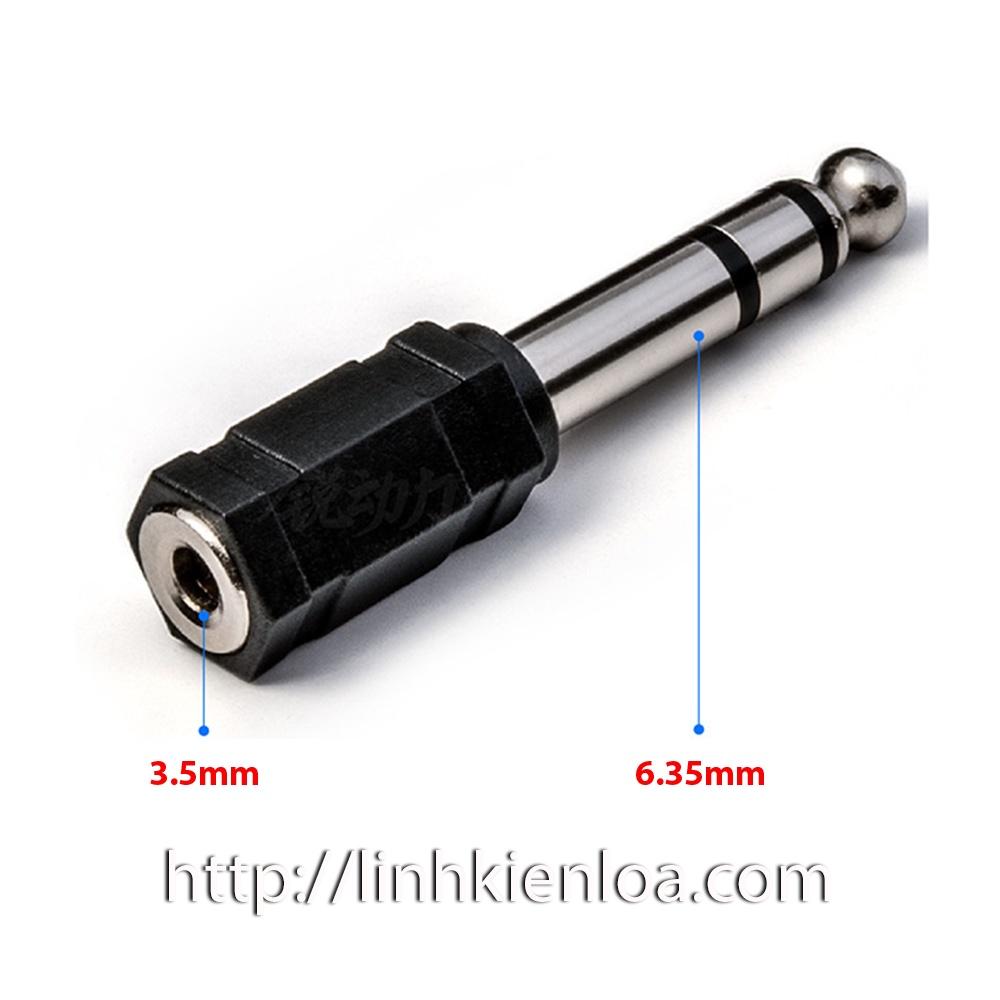 Jack chuyển từ 6.35mm sang 3.5mm Stereo - Jack nhựa