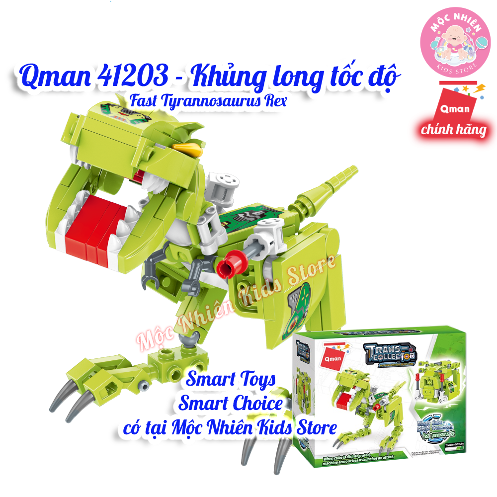 Đồ Chơi Lắp Ráp Xếp Hình QMAN MAGIC CUBE - Robot Động Vật Biến Hình 3 in 1 Dành Cho Bé Trai Từ 6 Tuổi - Mộc Nhiên