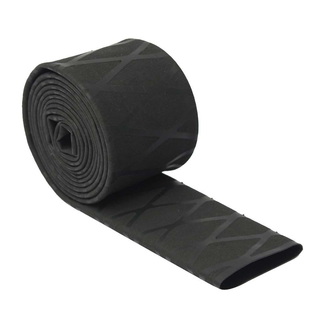 2x Textured X-Tube Heat Shrink Tubing Fishing Rod Grips Tape, Non And Insulation Racket Overgrip Tube