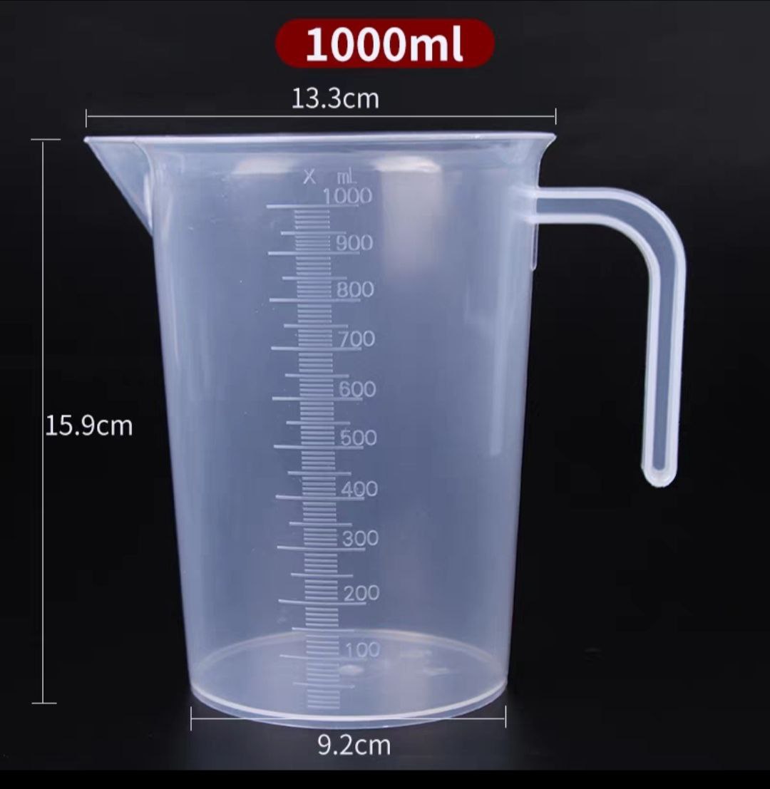 Bộ 2 Ca Đong Nhựa Có Vạch Chia Định Lượng 1 Lít