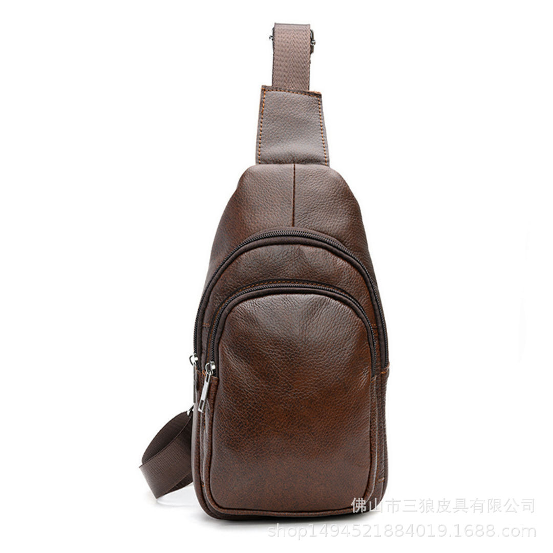 Túi đeo chéo nam DA BÒ THẬT – BEE GEE DCN9384