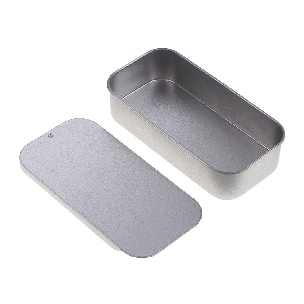 3x Small Metal Tin Can Box Storage Case Sliding Cover Container 90x45x20mm