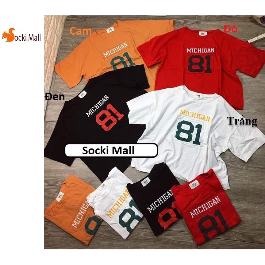 Áo thun bé gái dáng cánh dơi, form xòe rộng duyên dáng, may đắp số 81
