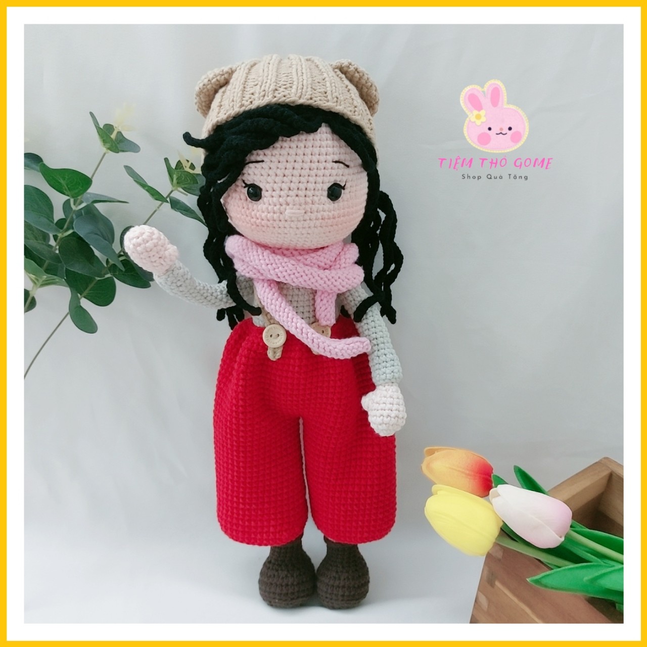 Búp bê len móc handmade, Búp bê Nora 39 - An toàn cho bé