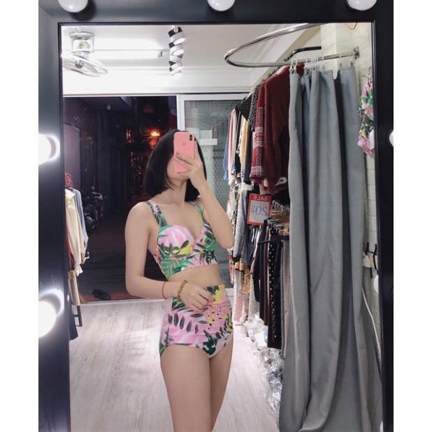 Bikini 2 mảnh họa tiết hoa mặc đi biển đi bơi đẹp ( Kèm ảnh chụp thật)