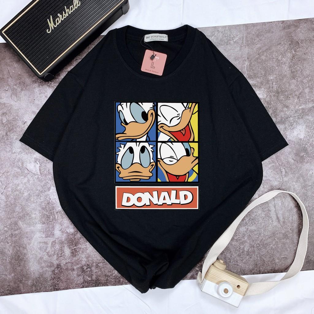 Áo thun unisex Be Yourself size M L XL - VỊT DONALD 4 KHUNG