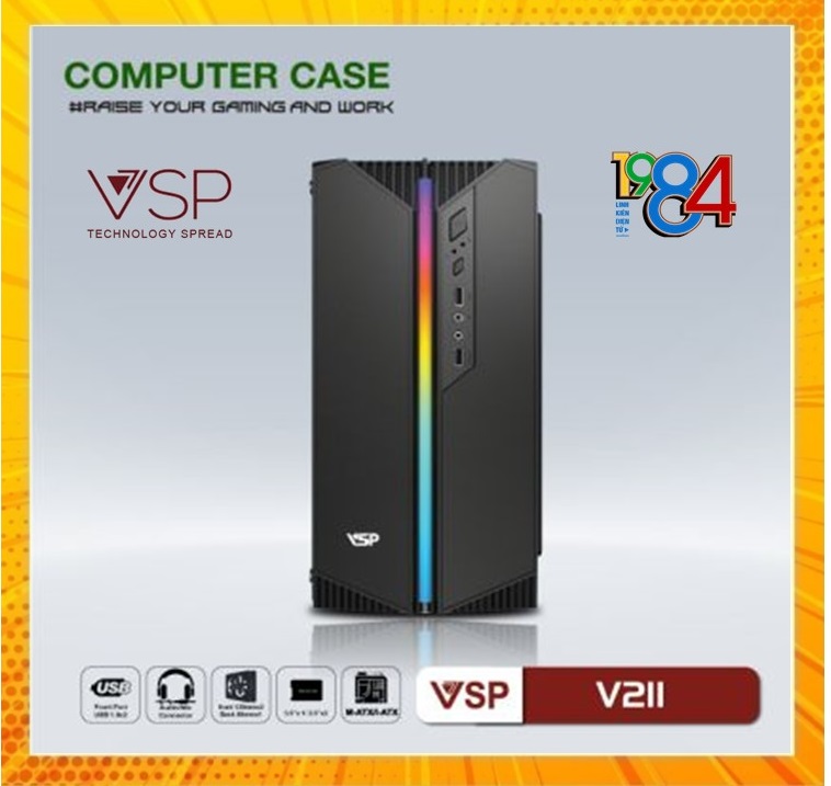 Case VSP Home and Gaming V211( Chuẩn mATX) lk84 - Hàng chính hãng