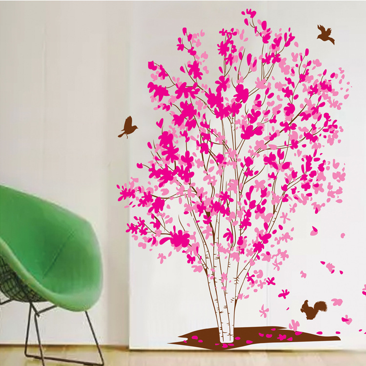 Decal Dán Tường PINK LOVE TREE -XY1161