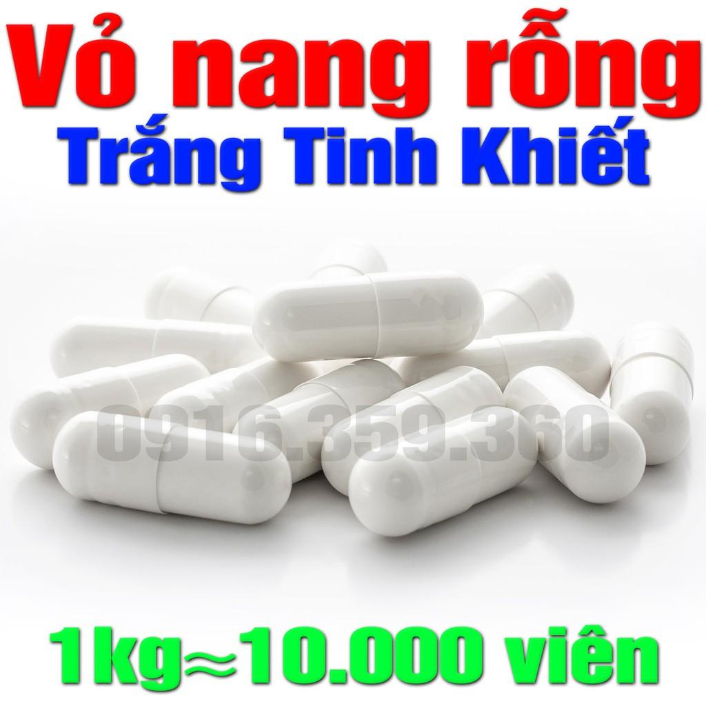 1kg Vỏ nang, viên nang rỗng, viên con nhộng, empty gelatin, viên thuốс rỗng trắng tinh khiết