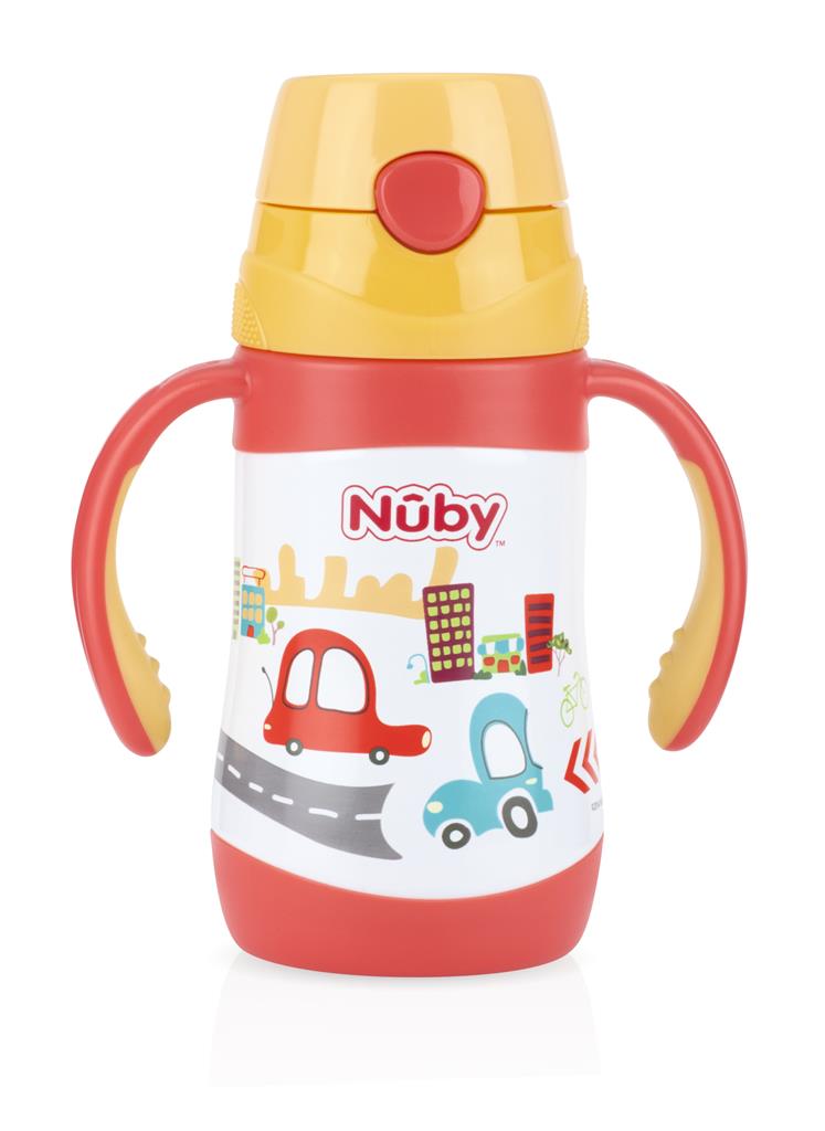 Bình uống nước ống hút bằng inox giữ nhiệt Nuby 280ml