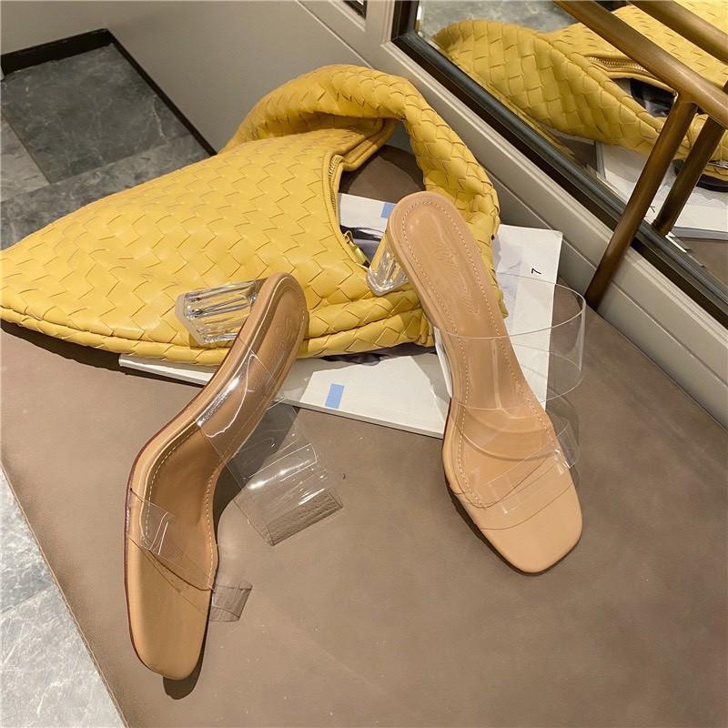 Guốc nữ 2 quai trong gót trong cao 7cm