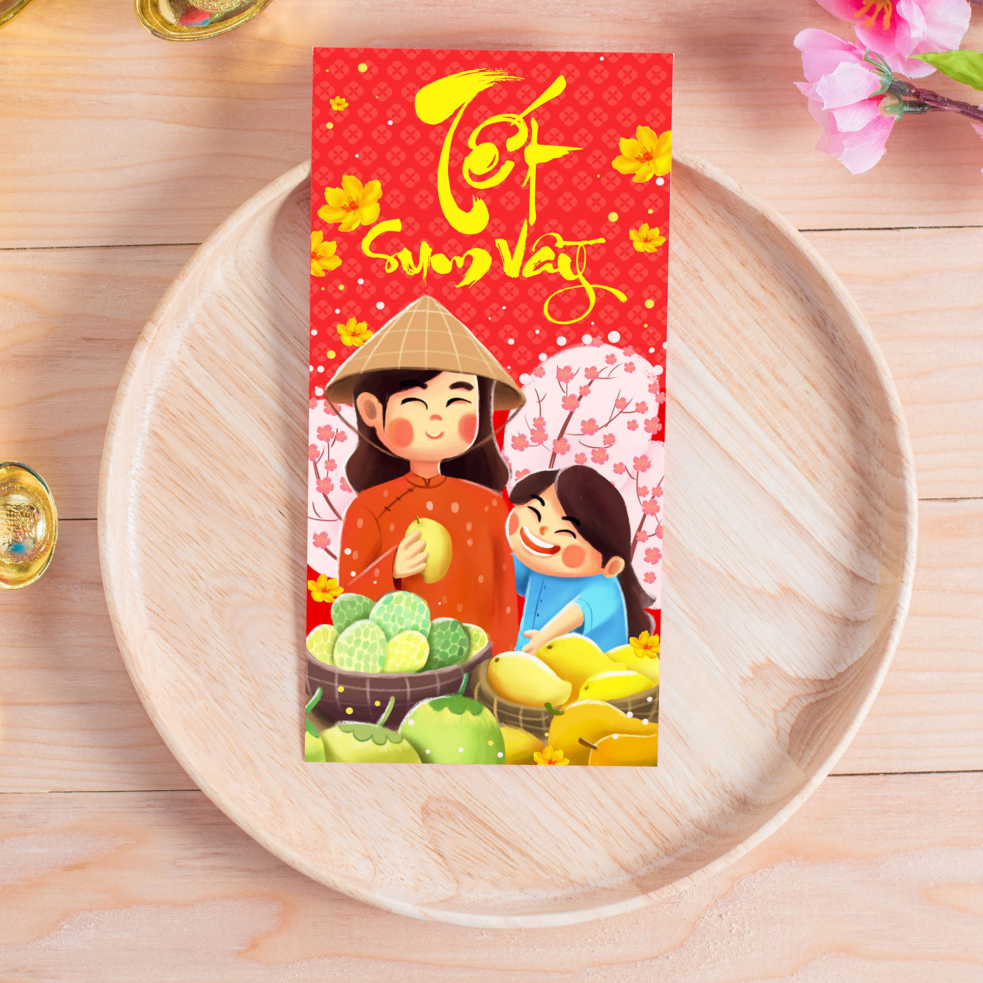 Combo 36 Bao Lì Xì - Mẫu Tết Sum Vầy