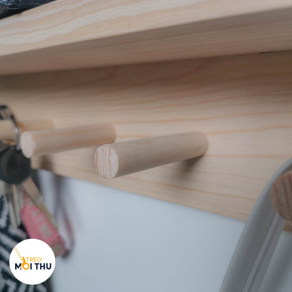 Kệ Gỗ Treo Tường Cửa Ra Vào - Mẫu 09 - Để đồ, treo chìa khóa - Phong cách Châu Âu - Treo Mọi Thứ