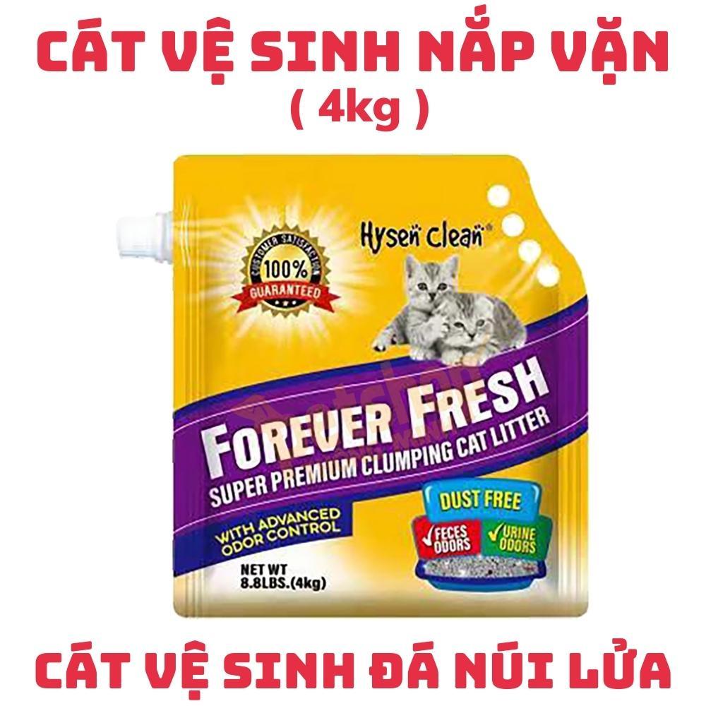 Cát Vệ Sinh Cho Mèo Cao Cấp Không Bụi Hysen Clean - Túi 4KG