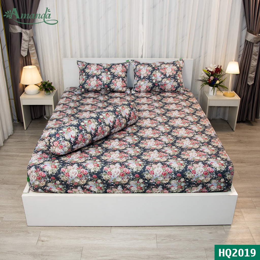 Áo gối nằm Amanda HQ2019, chất liệu cotton lụa satin Hàn Quốc mềm mịn thoáng mát