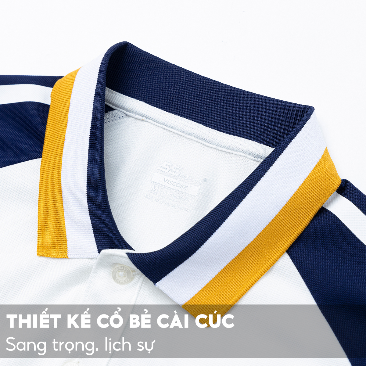 Áo Polo Nam 5S FASHION Tay Raglan Can Phối Màu Nổi Bật, Chất Viscose Kết Hợp Cotton Mềm, Mát, Thấm Hút Tốt