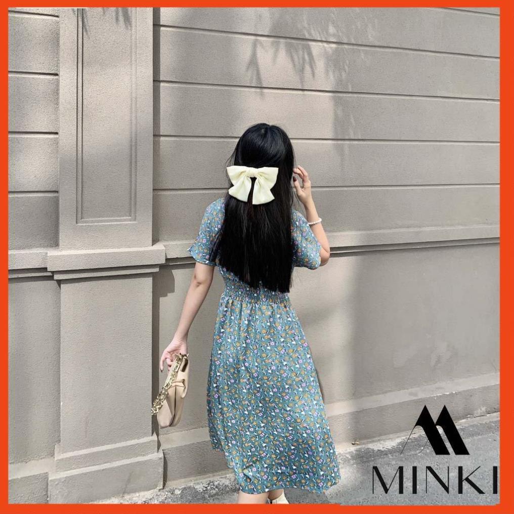 ĐẦM HOA NHÍ CỔ VEST - CHẤT LIỆU CHIFFON NHẬP KHẨU - HÀNG THIẾT KẾ - MÀU HOA XANH VÀ ĐỎ _HOT