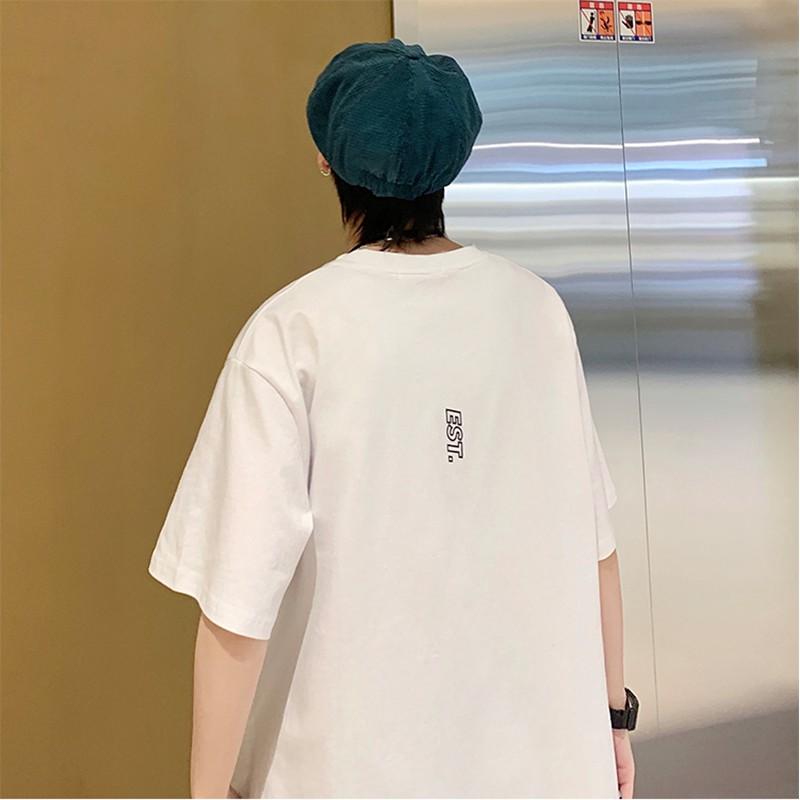 Áo cotton nam nữ unisex thun tay lỡ ulzzang phông đen cotton oversize form rộng in hình cool ngầu EVERYSTREETIME