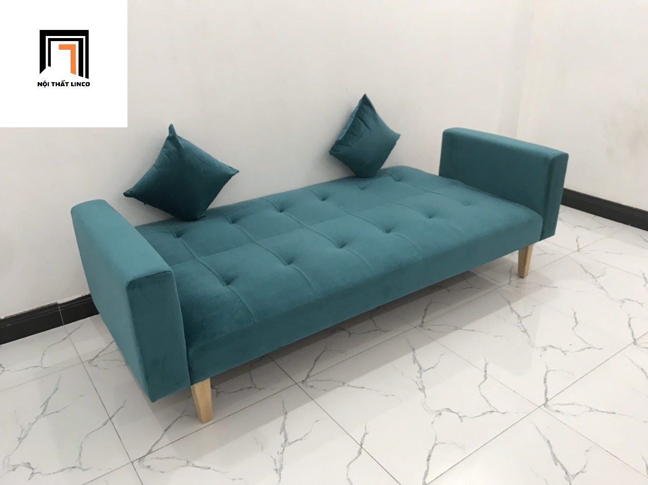 Bộ bàn ghế sofa BTV giá rẻ màu xanh lá nhiều kích cỡ