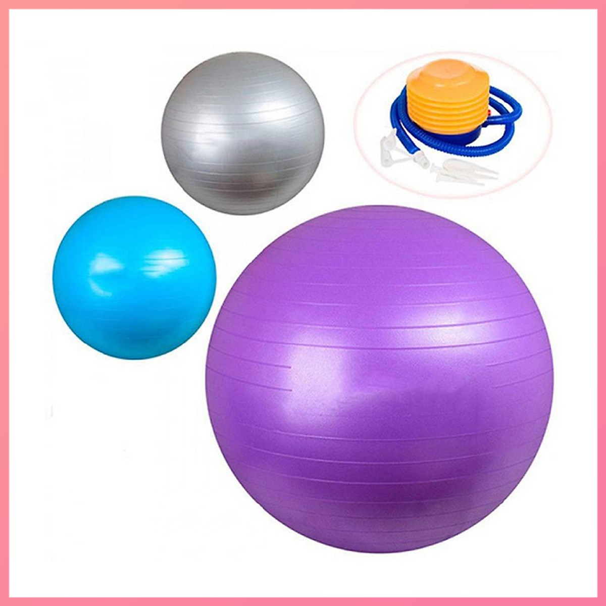 Combo 3 sản phẩm tập Yoga : 1 thảm TPE 2 lớp 6mm + 1 vòng trơn ABS + 1 bóng gai hoặc không gai - Thảm chống trơn trượt êm ái dầy dặn , vòng cứng cáp chắc chắn mặt vòng bao phủ cao su êm , bóng gai massage thoải mái chịu lực cao tặng kèm dụng cụ bơm bóng