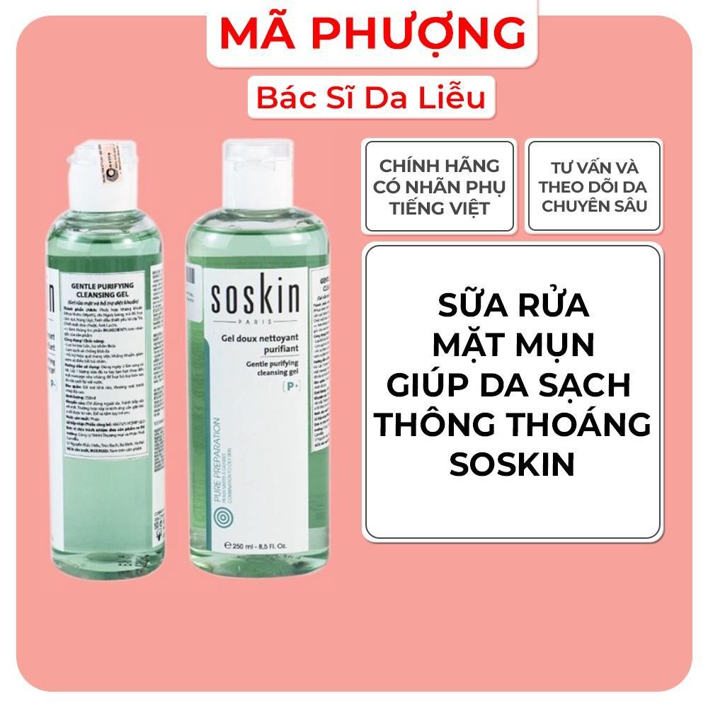 SỮA RỬA MẶT SOSKIN da dầu mụn