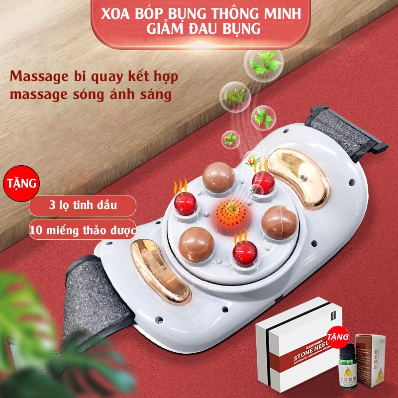 Máy Massage Bụng, Đai Massage Rulax Cao Cấp Có Đèn Hồng Ngoại - Hàng Chính Hãng