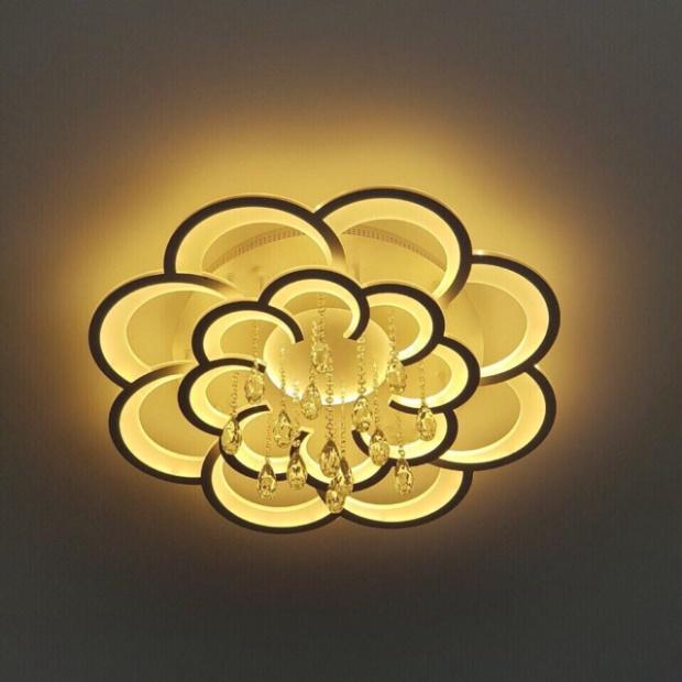 Mâm mika hoa,đèn mâm áp trần,đèn trang trí DT