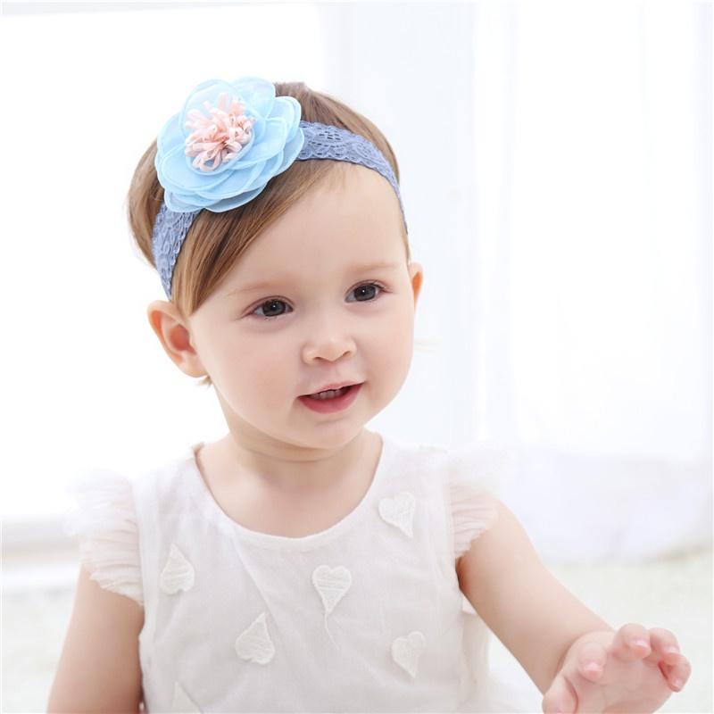 Băng đô - turban ren đính hoa xinh xắn cho bé gái từ 0 đến 3 tuổi, nhiều mẫu