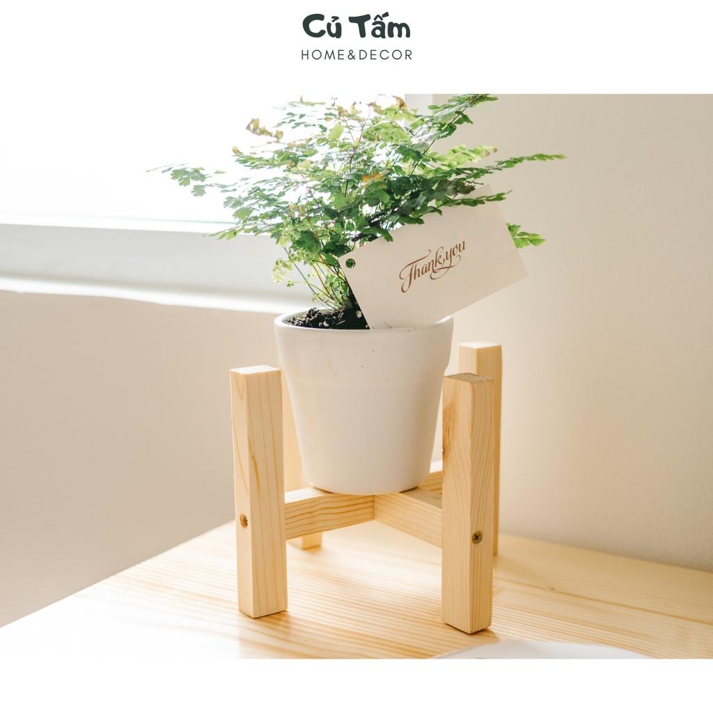 Đôn gỗ để cây cảnh, giá để cây trang trí đường kính 15cm - Kệ để bàn gỗ nhỏ gọn kê chậu hoa