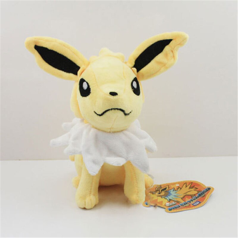 Gấu Bông Pokemon Eevee (Eevui) Jolteon Hệ Điện (20Cm---30Cm) Hàng Chính Hãng Pokemon Nguyên Tem Nguyên Tag (Tặng Kèm 1 Ví Da 12 Ngăn Đựng Thẻ ATM, CCCD)