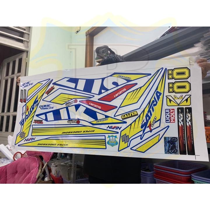 Tem xe Satria xăng cơ xanh gp