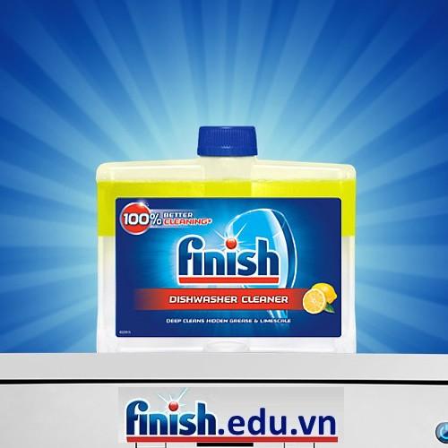 Nước vệ sinh máy rửa bát Finish 250ml , Dung dịch tẩy rửa vệ sinh cặn canxi dầu mỡ Finish cho máy