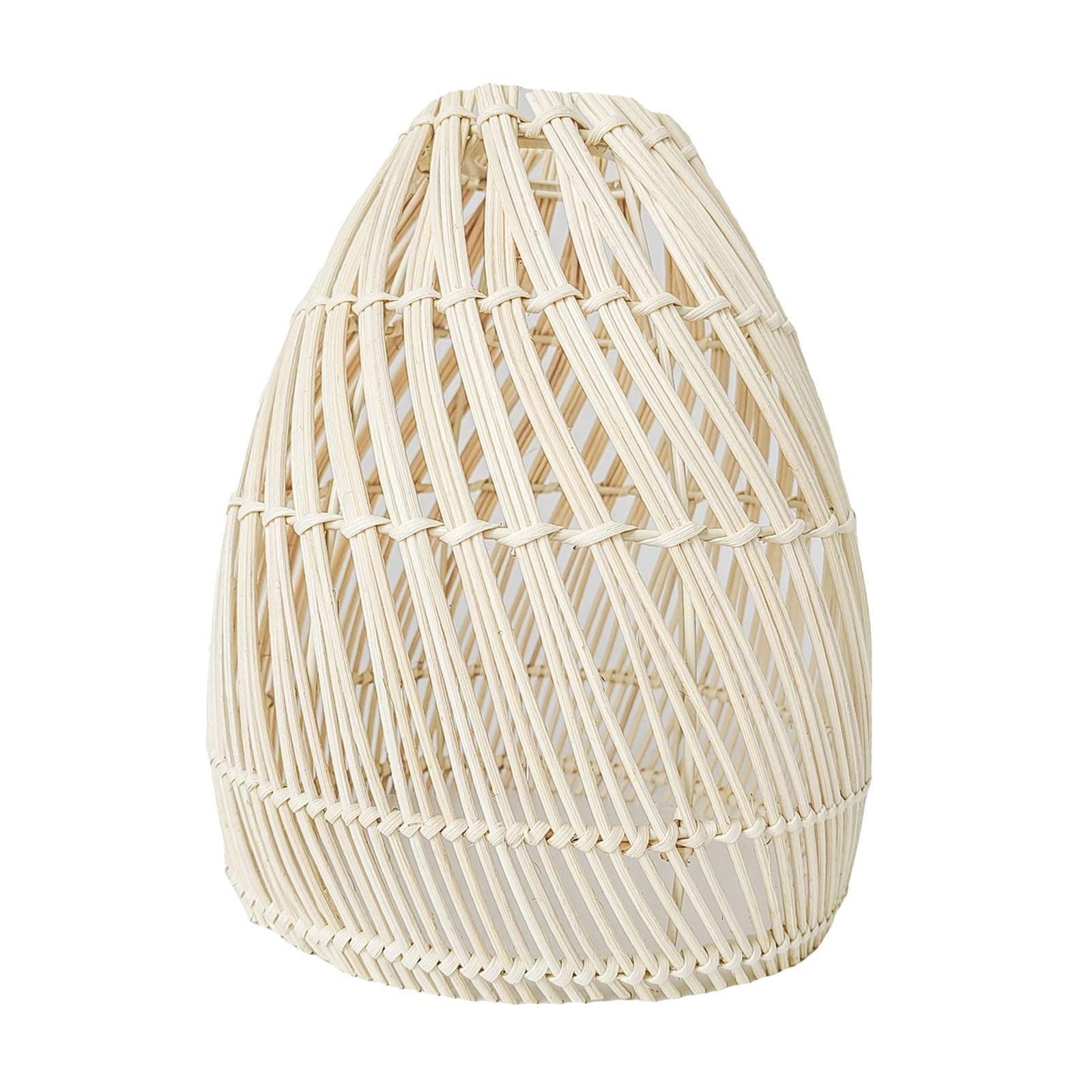 Woven Rattan Pendant Lamp Cover 1 Piece Rattan Lamp Shade for Pendant Light,