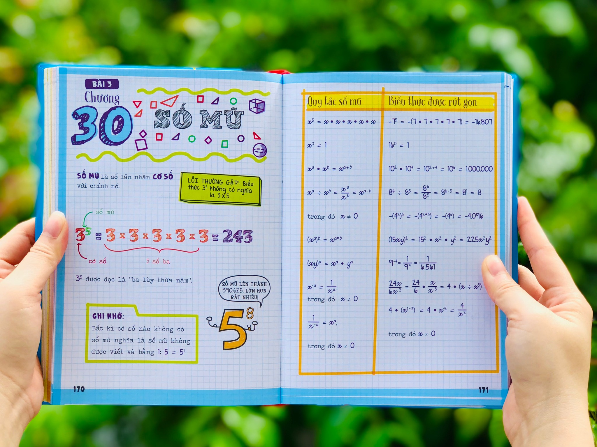 Sách Toán Học - Sổ Tay Bài Tập Toán - Á Châu Books, Bìa cứng in màu - Nâng Cao Kiến Thức Toán Học Từ Lớp 4 Đến lớp 9