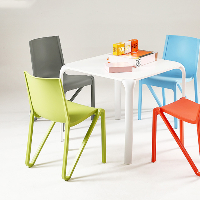 Ghế nhựa đúc PP bền đẹp xếp chồng lên nhau được trang trí quán cafe - Ghế ăn gia đình, Ghế coffee đẹp decor quán ăn, nhà hàng