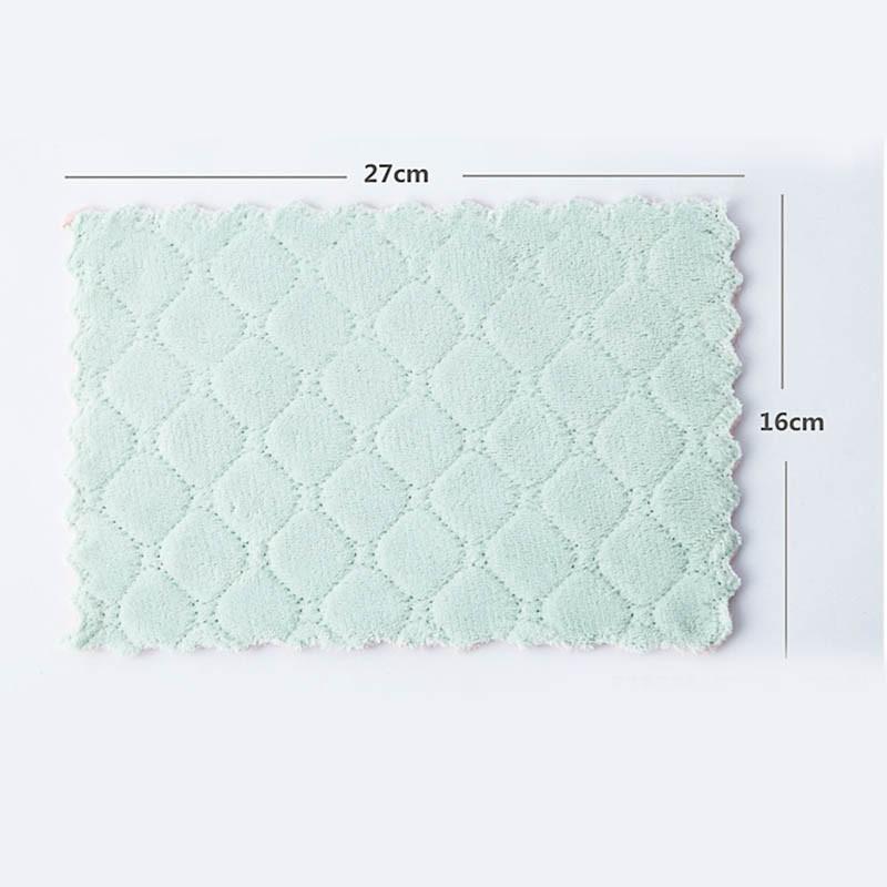 Khăn Lau 2 Mặt Thấm Hút Nước Đa Năng Chất Liệu Microfiber Kích Thước 15*25cm