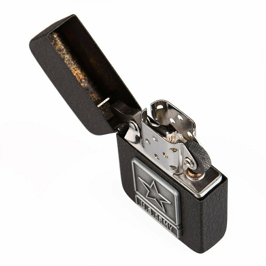 Bật Lửa Zippo 28583 1941 Replica U.S. Army Black Crackle